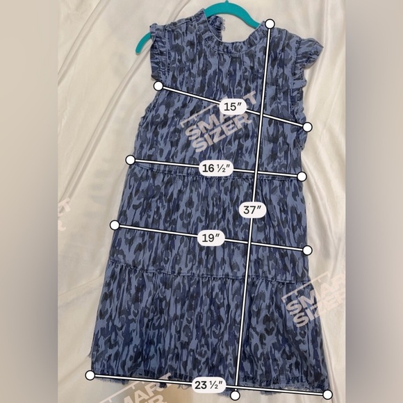 Anthropologie Blue Paisley Tiered Ruffle Dress Boho Cottagecore Romantic Medium - Picture 8 of 11